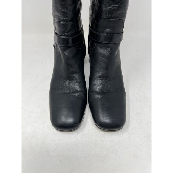 PRADA CAVALIERE Black 2011 EUC Knee High Harness SHOES BOOTS 39 - Picture 6 of 15